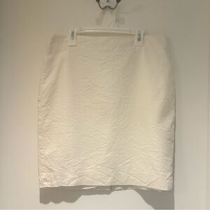 Ann Taylor Linen Blend White Pencil Skirt Women’s Size 6